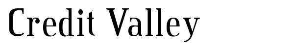 Credit Valley font preview